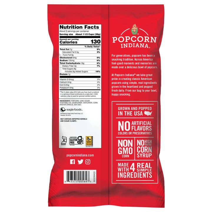 Popcorn Indiana Sweet And Salty Kettle Corn-3 oz.-6/Case