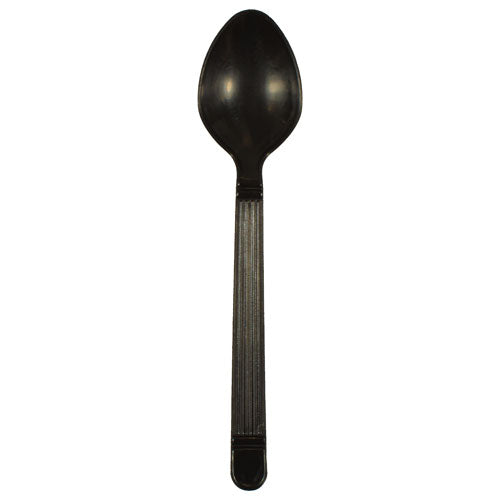 D & W Fine Pack Forum Heavy Weight Black Ebony Teaspoon-1000 Each-1000/Box-1/Case