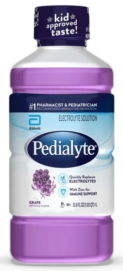 Pedialyte Beverage Flavor 1 Liter Flavored Electrolyte Solution Grape-1.05 Quart-8/Case