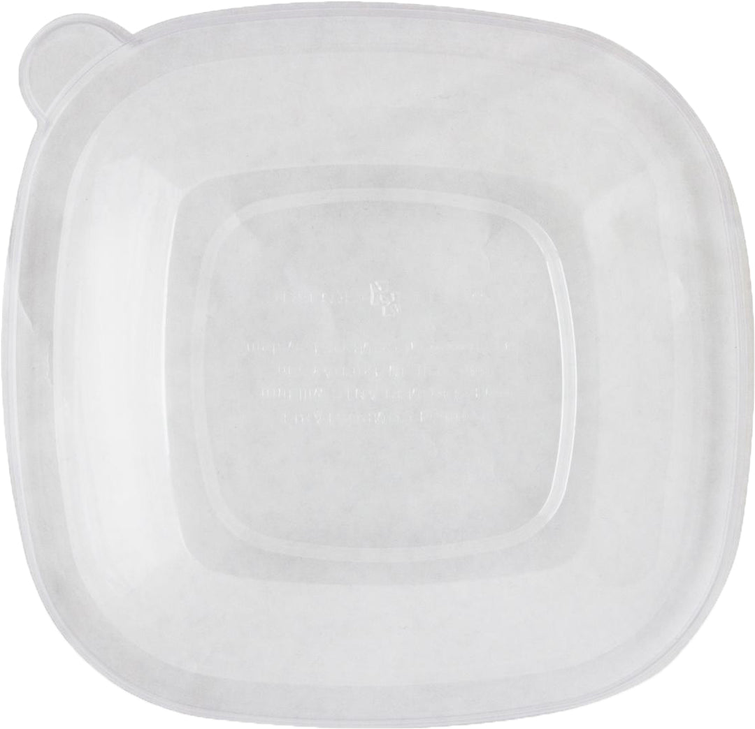World Centric Ingeo Compostable Square Bowl Lid-50 Each-4/Case