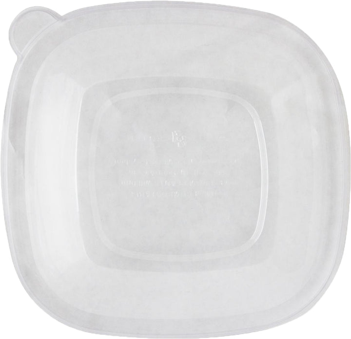 World Centric Ingeo Compostable Square Bowl Lid-50 Each-4/Case