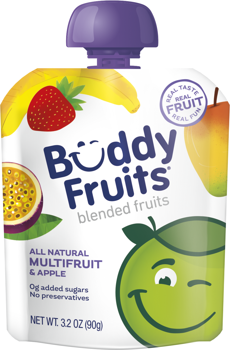 Buddy Fruits Pure Blended Multi-Fruit Snack-3.2 oz.-18/Case