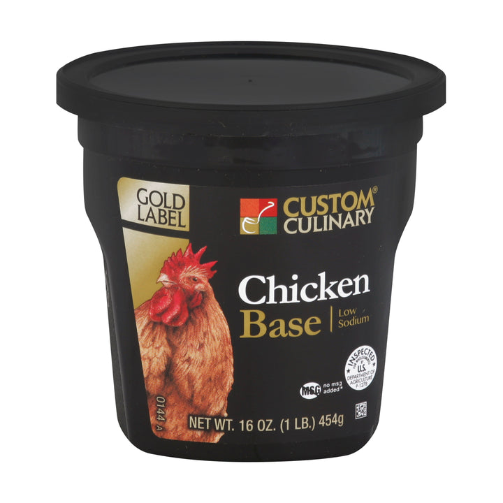 Gold Label No Msg Added Low Sodium Chicken Base Paste-1 lb.-6/Case