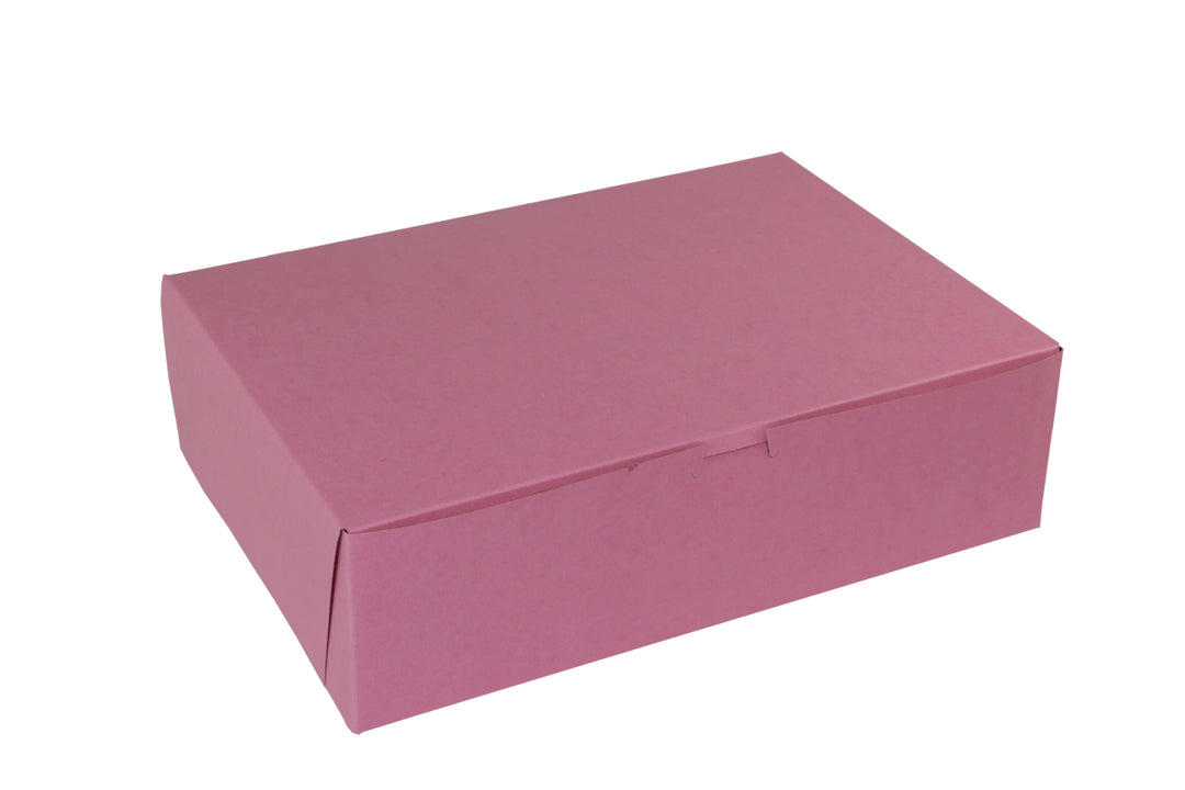 Boxit 14 Inch X 10 Inch X 4 Inch Strawberry Pink 1 Piece Bakery Cornerlock Box-1 Each-100/Box-1/Case