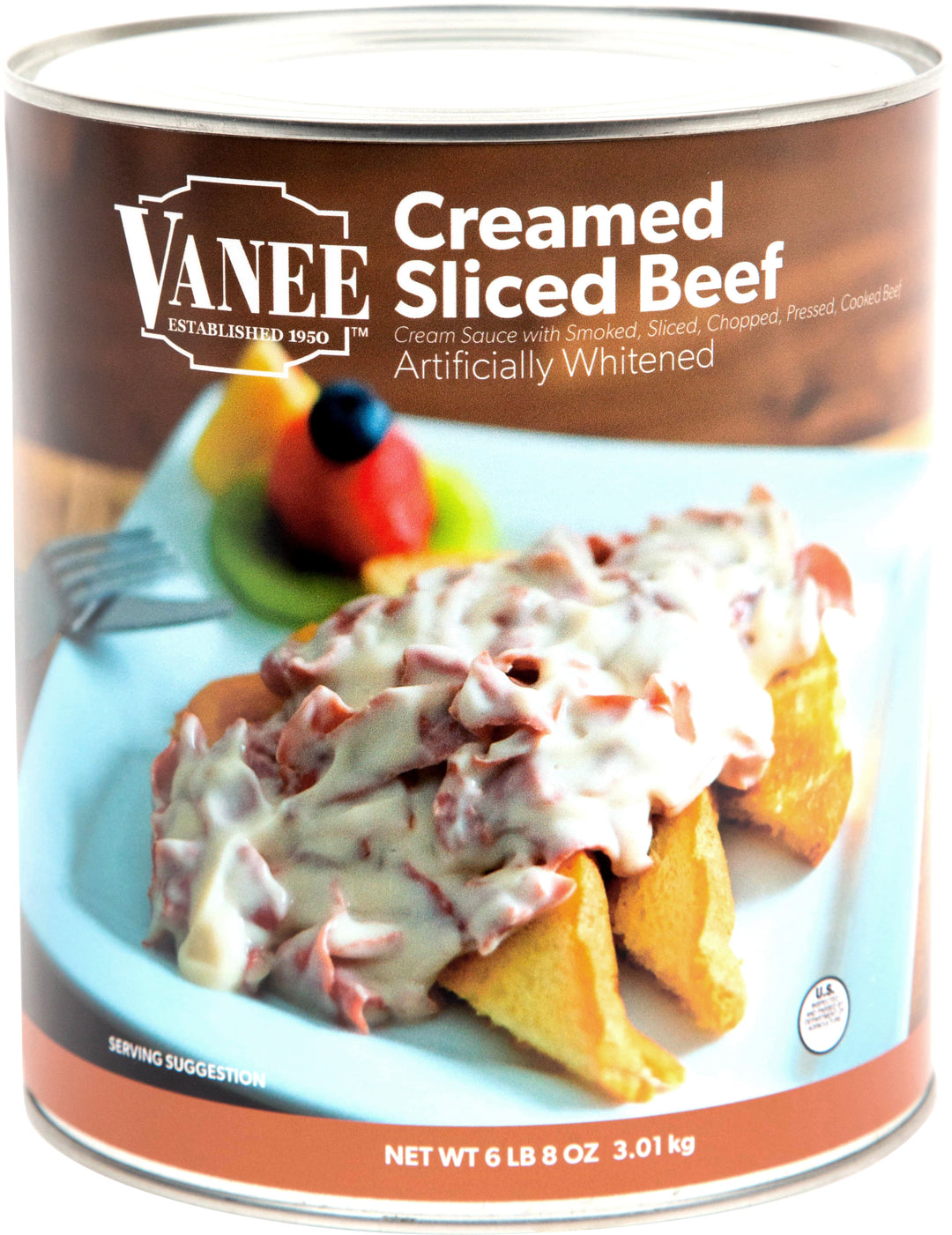Vanee Creamed Sliced Beef-106 oz.-6/Case