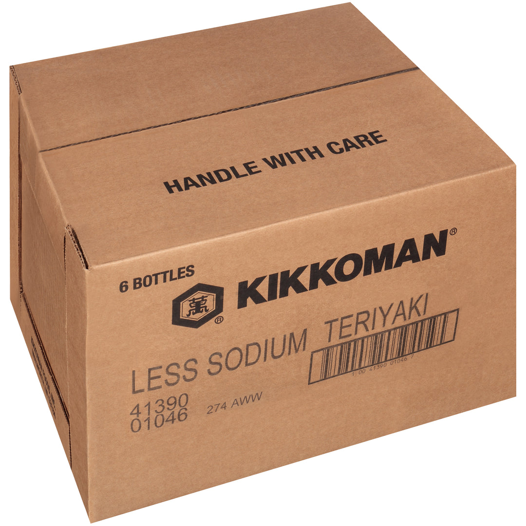 Kikkoman Less Sodium Teriyaki Sauce-0.5 Gallon-6/Case