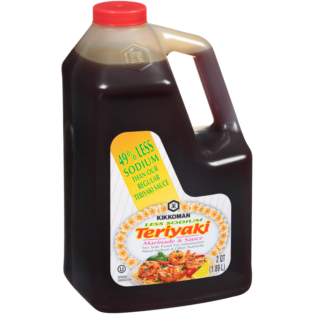 Kikkoman Less Sodium Teriyaki Sauce-0.5 Gallon-6/Case