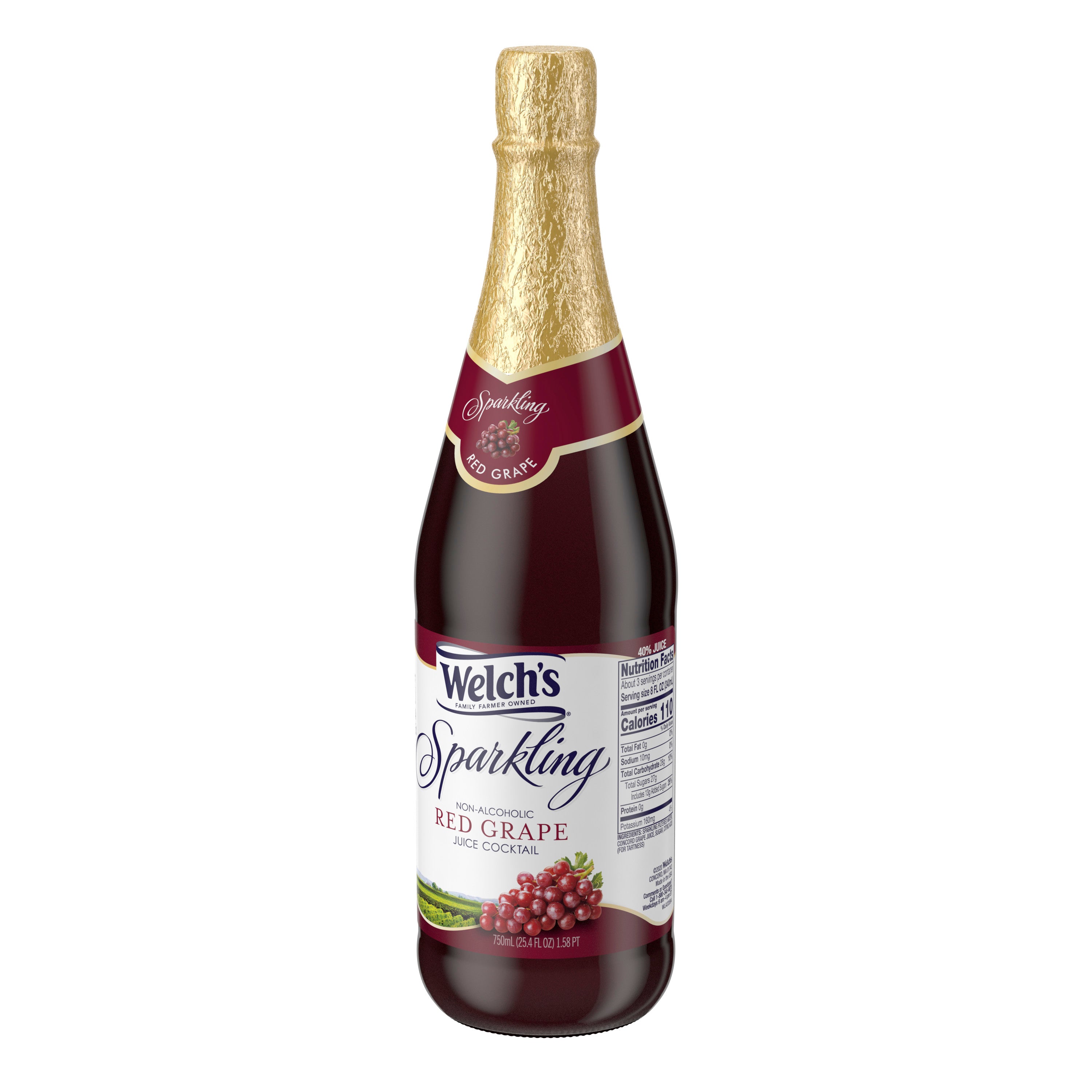 Welch's Sparkling Red Grape Juice-25.4 fl oz.-12/Case MPN