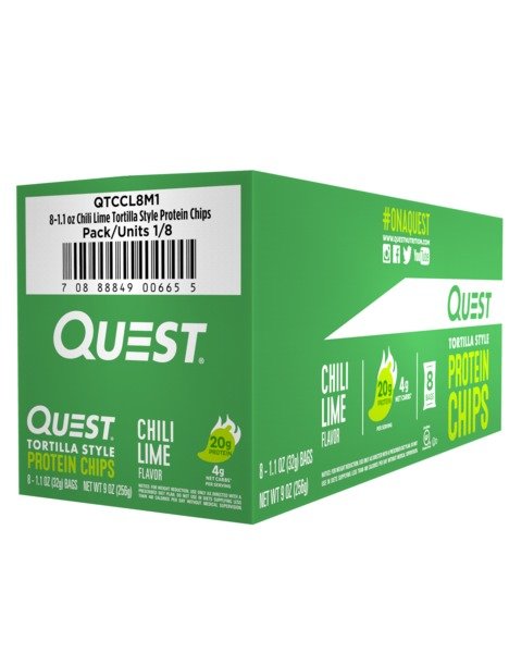 Quest Chips Chili Lime 8 Pack-1.1 oz.-8/Case