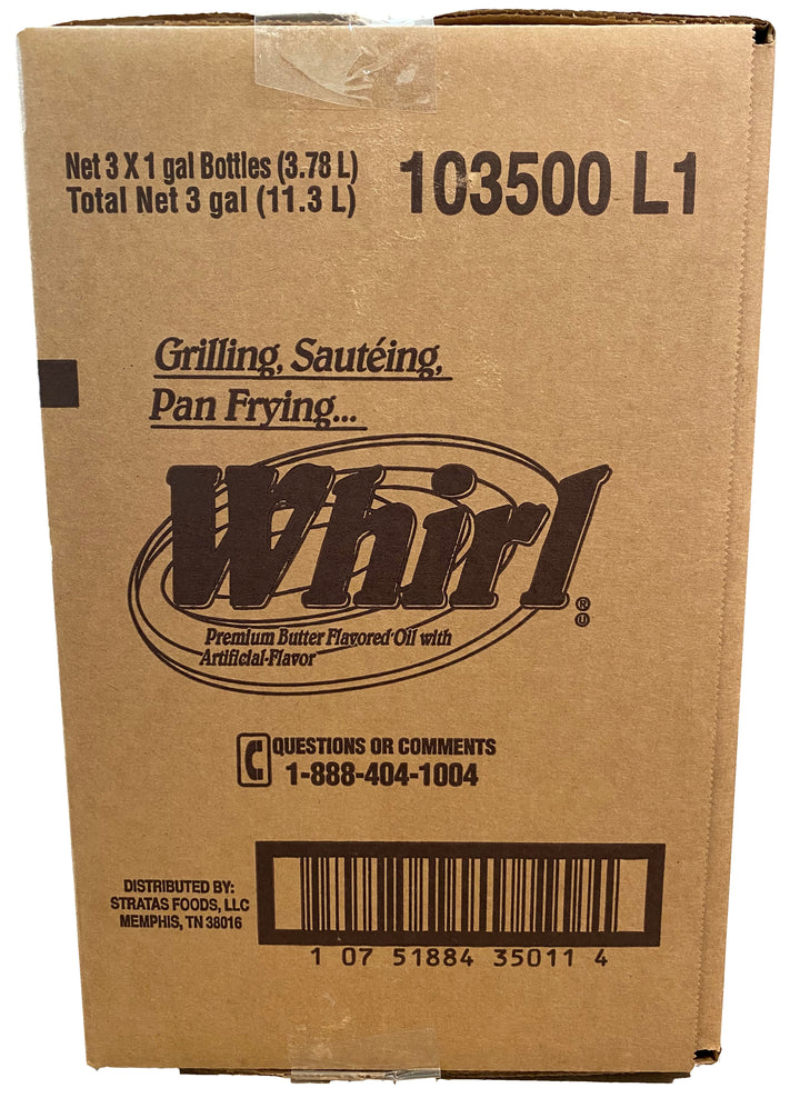 Whirl Butter Flavored Oil-1 Gallon-3/Case