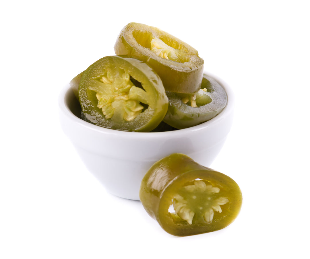 Savor Imports Nacho Sliced Green Jalapeno Peppers-6.91 lb.-6/Case