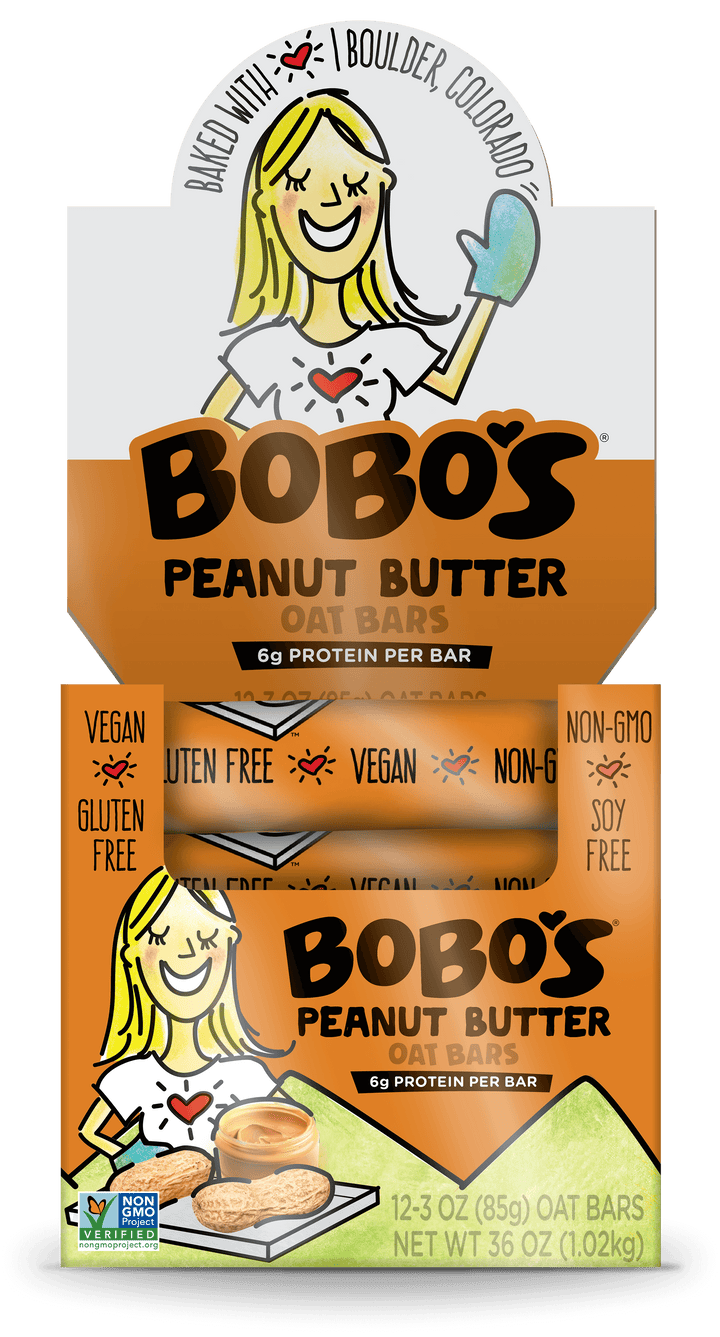 Bobo's Oat Bars Gluten Free-Vegan Peanut Butter Bar-9 lb.-48/Case