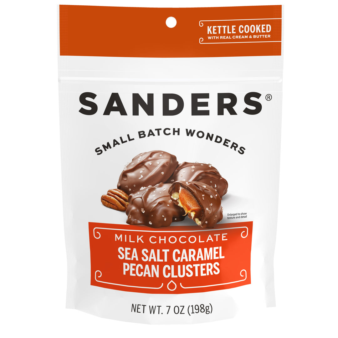 Sanders Milk Chocolate Pecan Caramel Cluster-7 oz.-6/Case