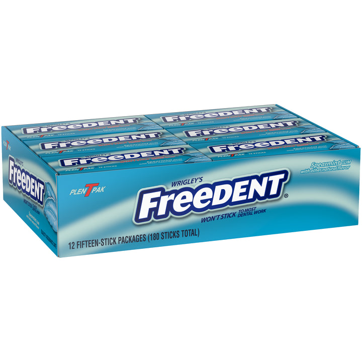 Freedent Gum Spearmint Plenty Packs-15 Piece-12/Box-30/Case