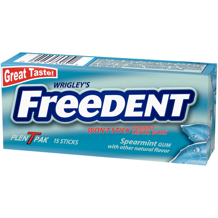 Freedent Gum Spearmint Plenty Packs-15 Piece-12/Box-30/Case