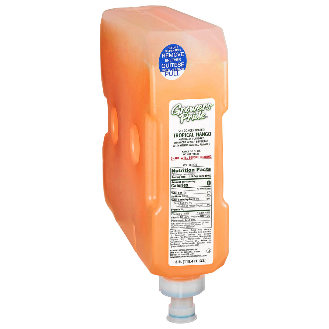 Growers Pride Shelf Stable Mango Flavored Water-3.5 Liter-3/Case