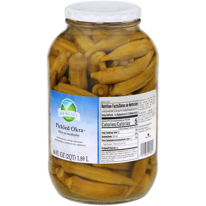 Bay Valley Gluten Free Whole Pickled Okra-64 fl oz.s-6/Case