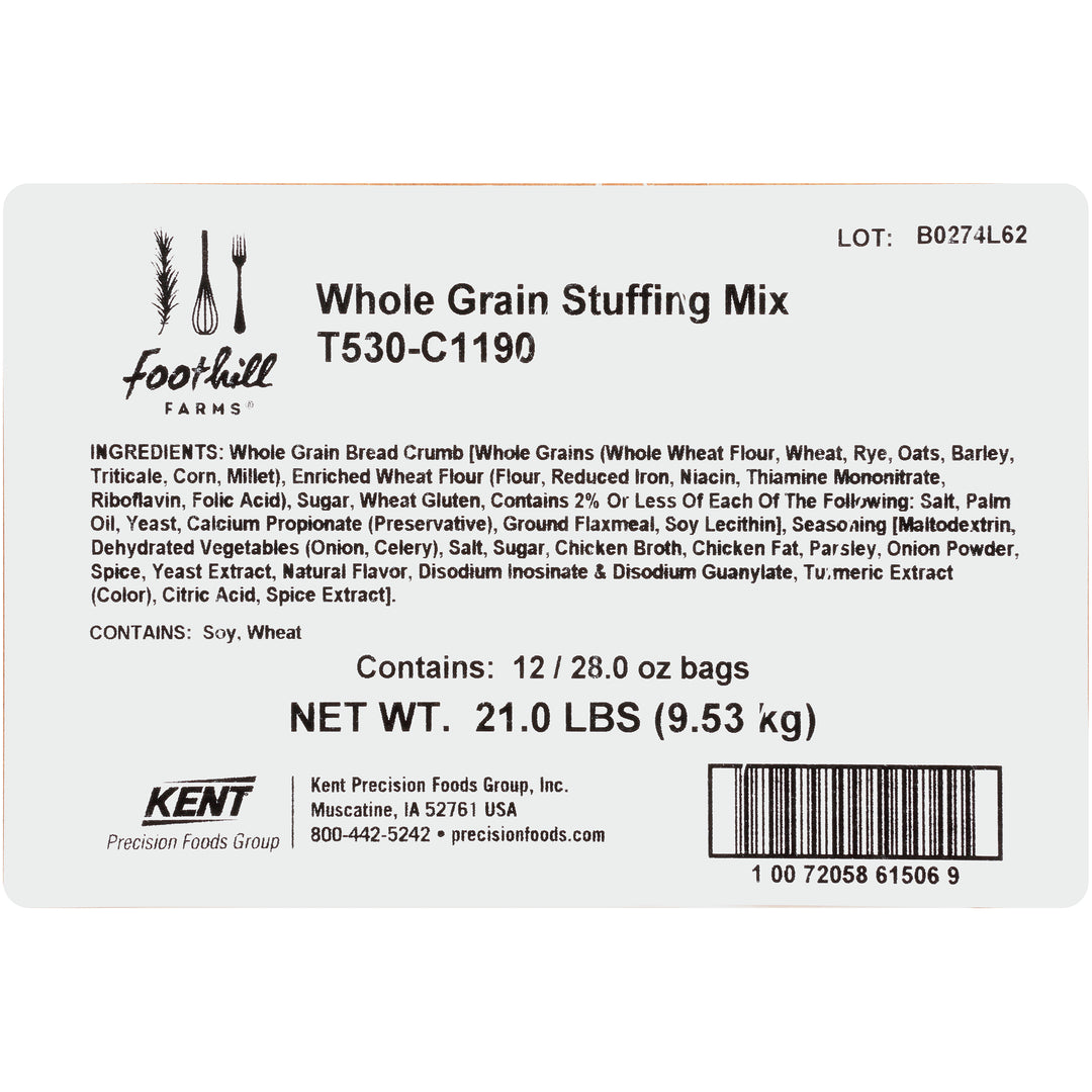 Foothill Farms Whole Grain Stuffing Mix-28 oz.-12/Case