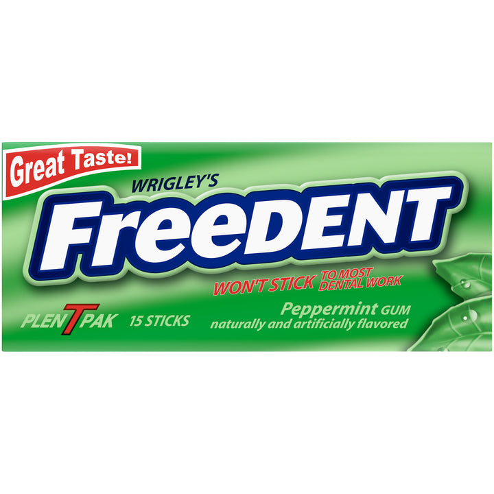 Freedent Gum Peppermint Plenty Packs-15 Piece-12/Box-30/Case