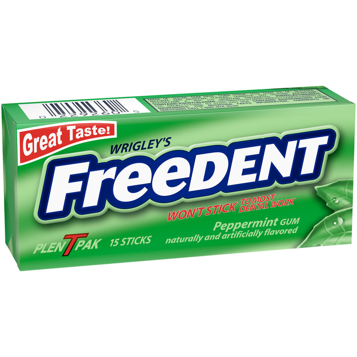 Freedent Gum Peppermint Plenty Packs-15 Piece-12/Box-30/Case