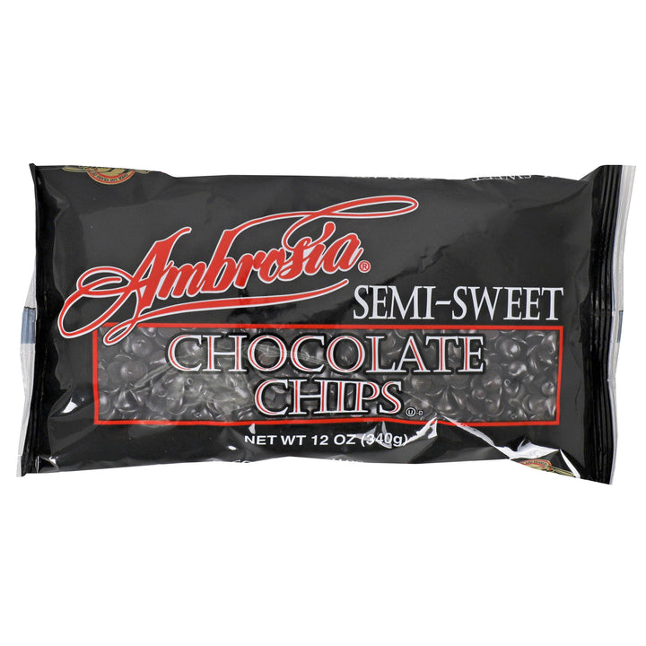 Ambrosia Chocolate Semisweet Chips-12 oz.-12/Case