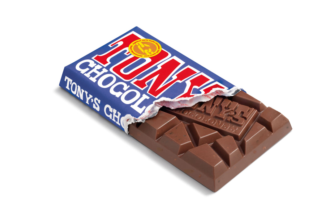 Tony's Chocolonely 42% Dark Milk Chocolate With Pretzel And Toffee-6.35 oz.-15/Case