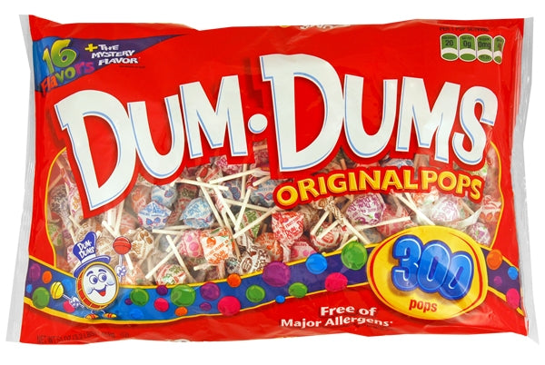 Spangler Candy Dumdum Pops Lollipops-300 Count-1/Box-8/Case