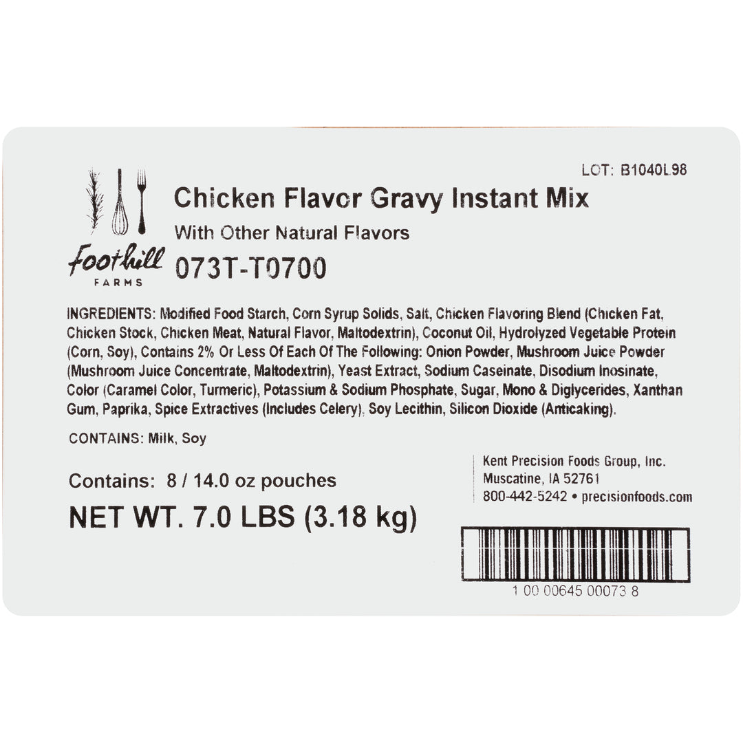 Foothill Farms Shelf Stable Chicken Gravy Mix-14 oz.-8/Case