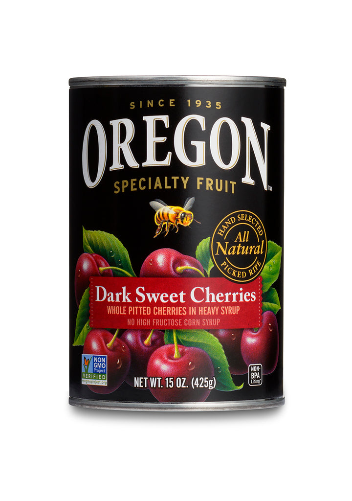 Oregon Fruit Product Pitted Dark Sweet Cherry-15 oz.-8/Case