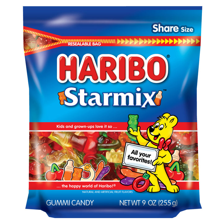 Haribo Starmix Stand Up Resealable Bag-9 oz.-8/Case