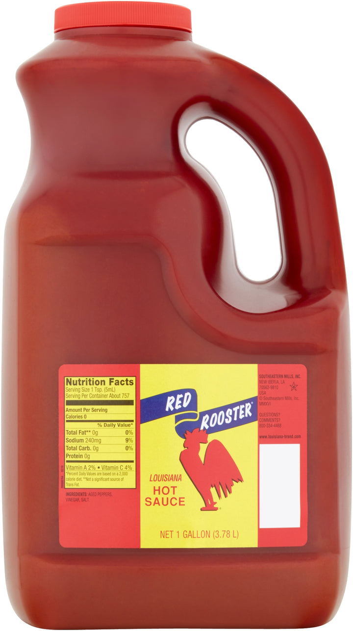 Louisiana Red Rooster Hot Sauce Bulk-1 Gallon-4/Case