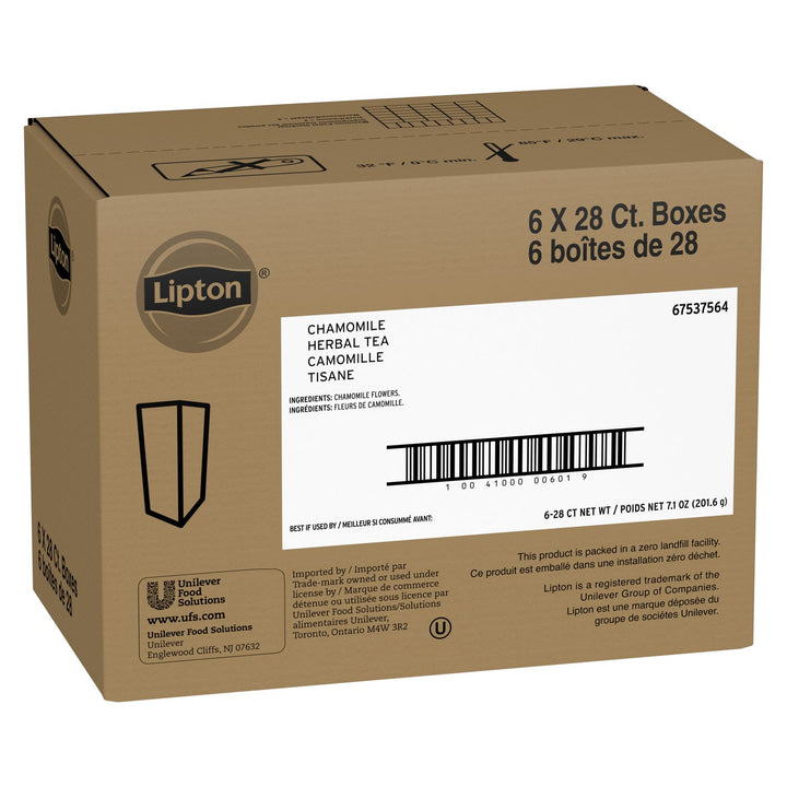 Lipton Chamomile Tea Bags-28 Count-6/Case