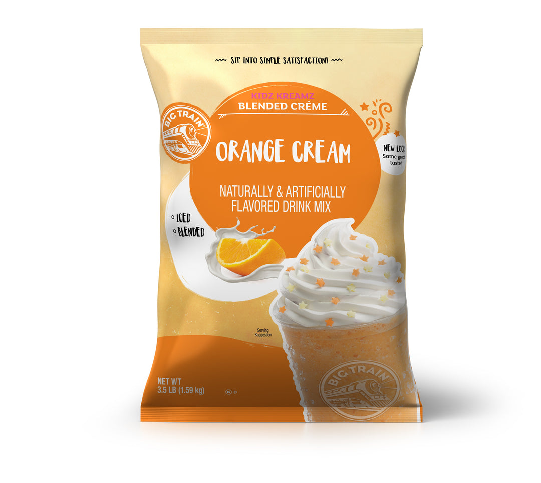 Big Train Kidz Kreamz Orange Cream Blended Creme Drink Mix-3.5 lb.-5/Case