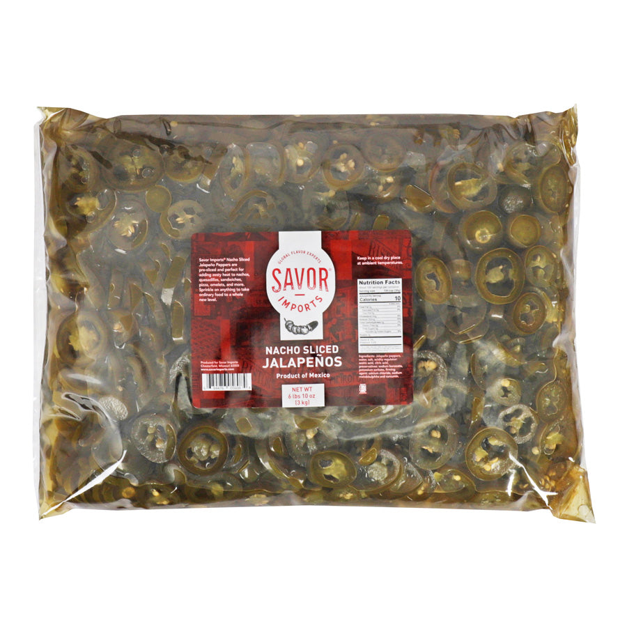 Savor Imports Nacho Sliced Jalapeno Peppers-6 lb.-6/Case