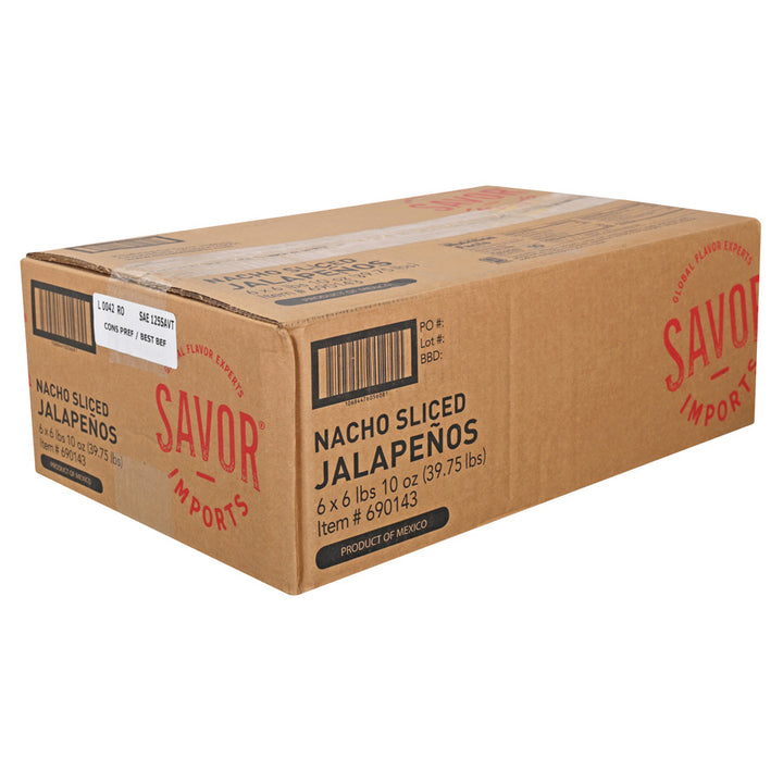 Savor Imports Nacho Sliced Jalapeno Peppers-6 lb.-6/Case