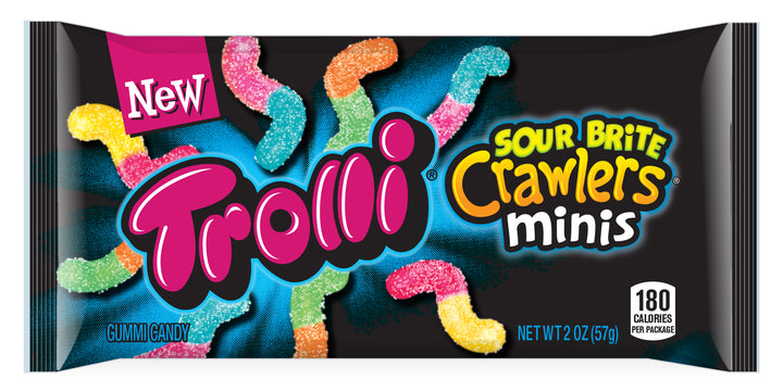 Trolli Minis Sour Brite Crawlers Gummy Candy-2 oz.-18/Box-8/Case