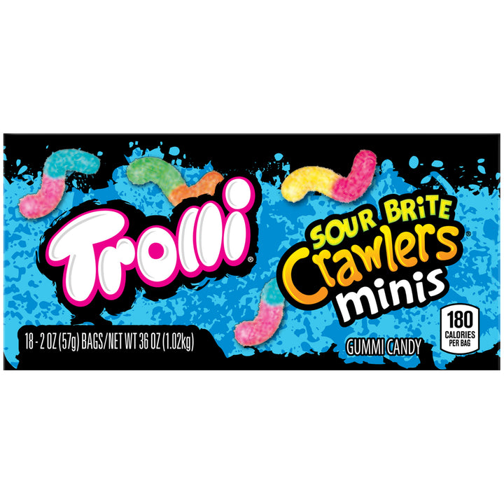 Trolli Minis Sour Brite Crawlers Gummy Candy-2 oz.-18/Box-8/Case