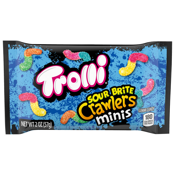 Trolli Minis Sour Brite Crawlers Gummy Candy-2 oz.-18/Box-8/Case