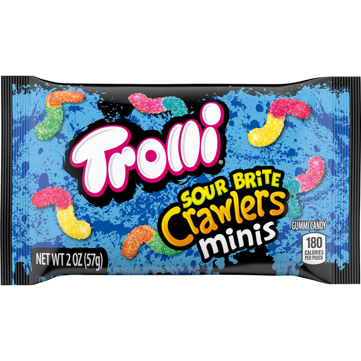 Trolli Minis Sour Brite Crawlers Gummy Candy-2 oz.-18/Box-8/Case