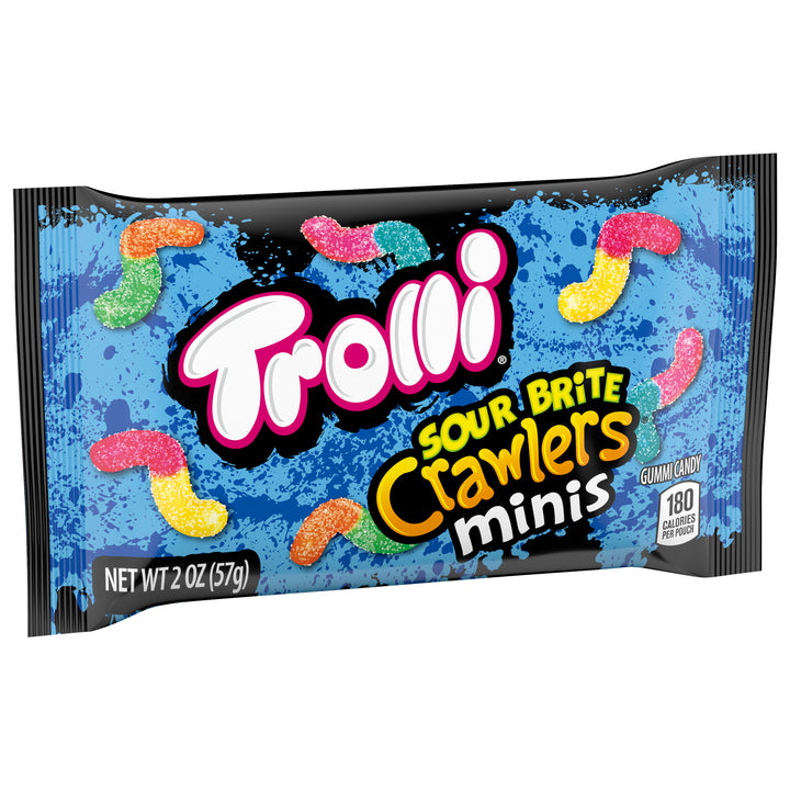Trolli Minis Sour Brite Crawlers Gummy Candy-2 oz.-18/Box-8/Case