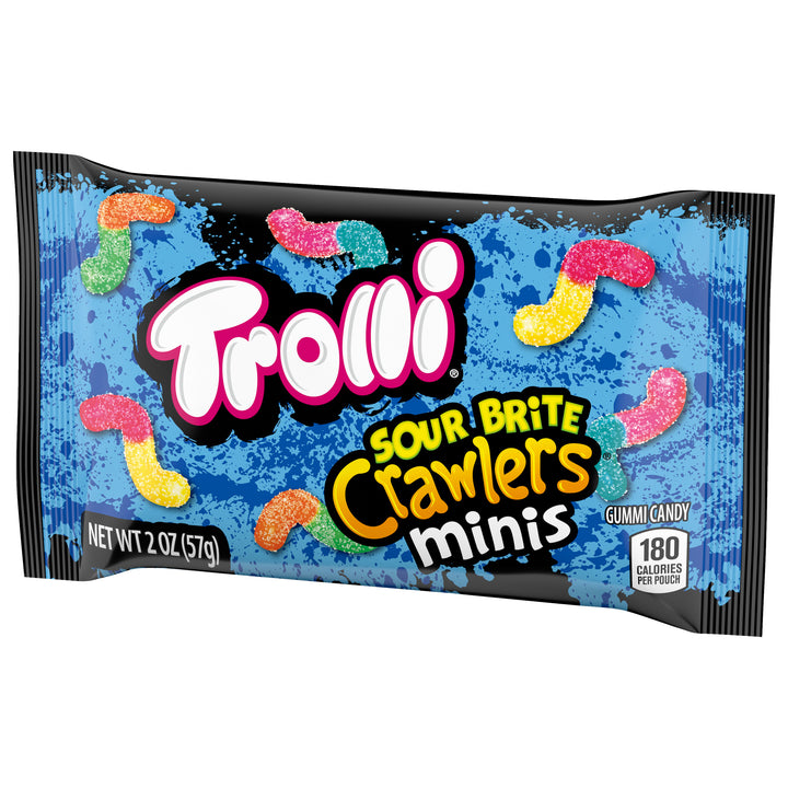Trolli Minis Sour Brite Crawlers Gummy Candy-2 oz.-18/Box-8/Case