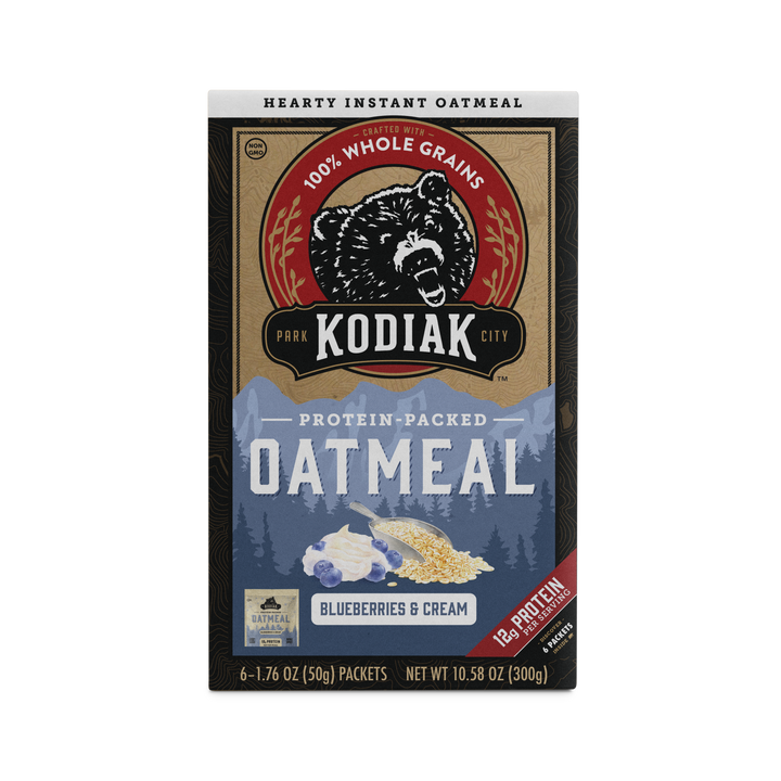 Kodiak Cakes Blueberries & Cream Oatmeal Packet-10.58 oz.-6/Case