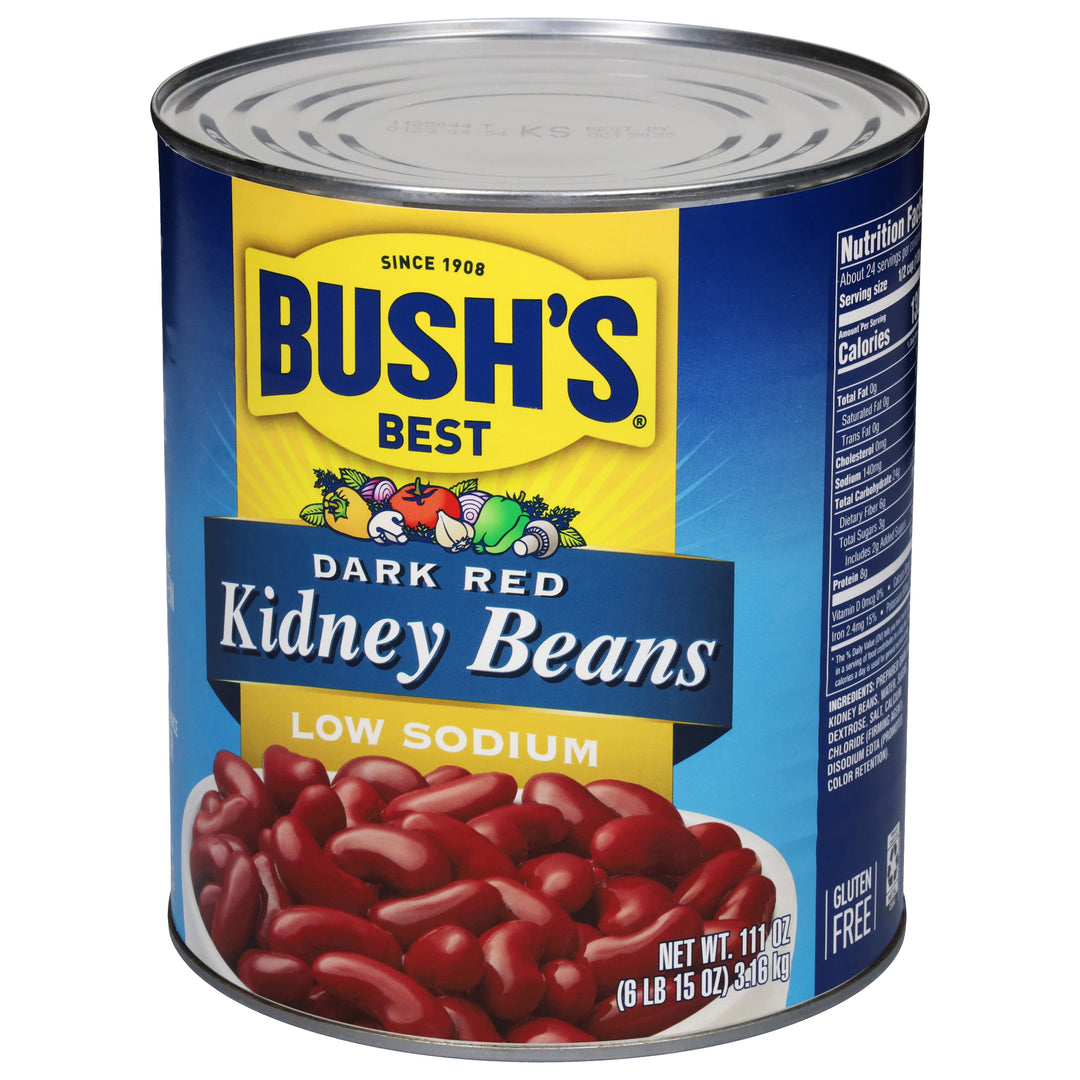 Bush's Best Low Sodium Dark Kidney Beans-111 oz.-6/Case