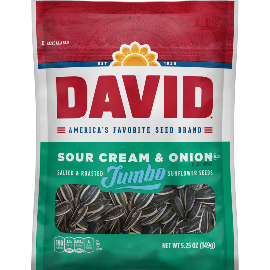 David Sunflower Seeds Sour Cream & Onion-5.25 oz.-12/Case