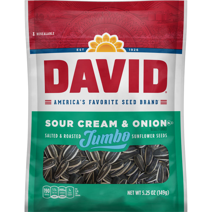 David Sunflower Seeds Sour Cream & Onion-5.25 oz.-12/Case