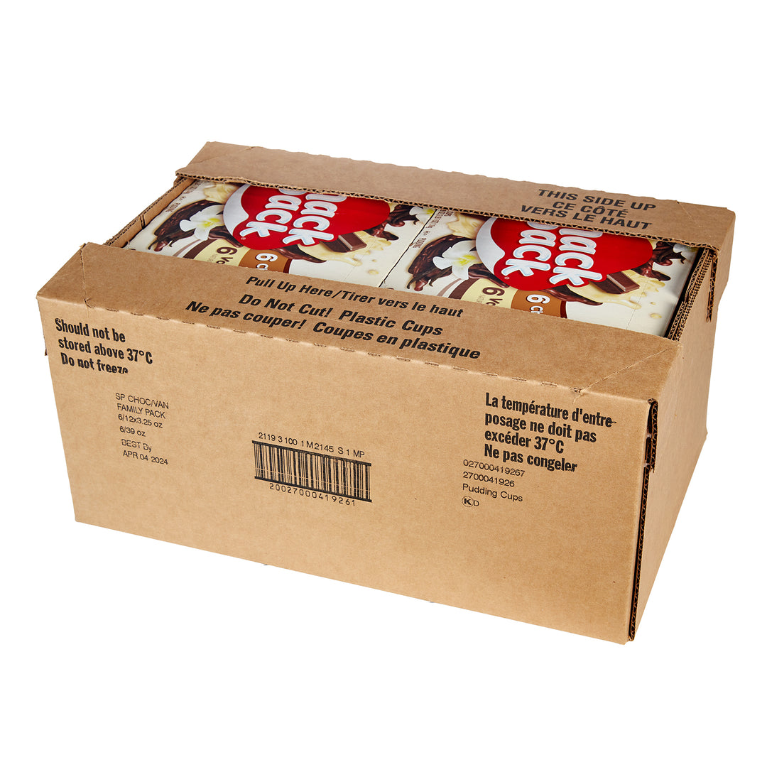Snack Pack Tasses à pouding au chocolat, 4 pièces, [Lot de 12 Snack Pack Tasses à pouding au chocolat, 4 pièces, [Lot de 12