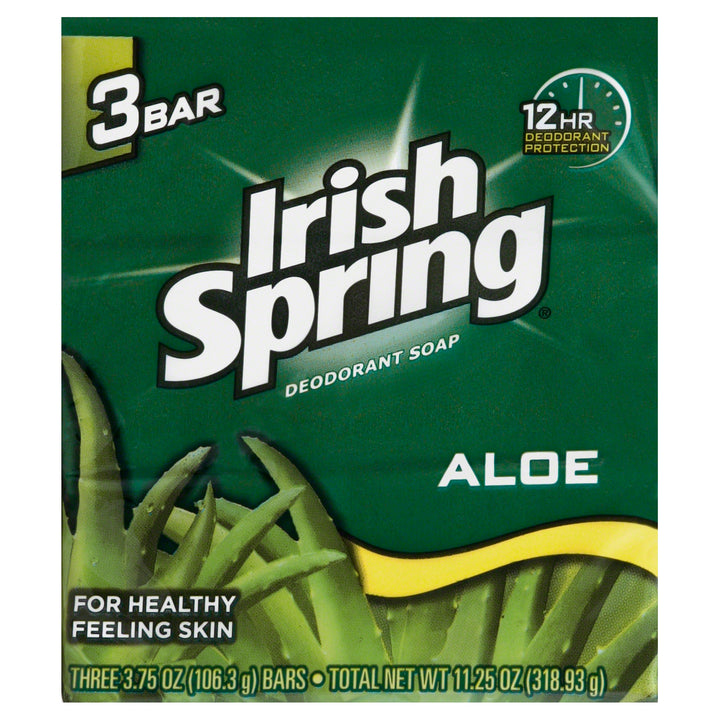 Irish Spring Bar Soap Aloe 3 Bar-11.1 oz.-18/Case