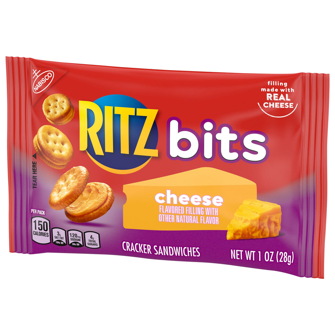 Ritz Nabisco Lunchbox Bits Cheese Crackers Munch Packs Supermix-1 oz.-12/Box-4/Case