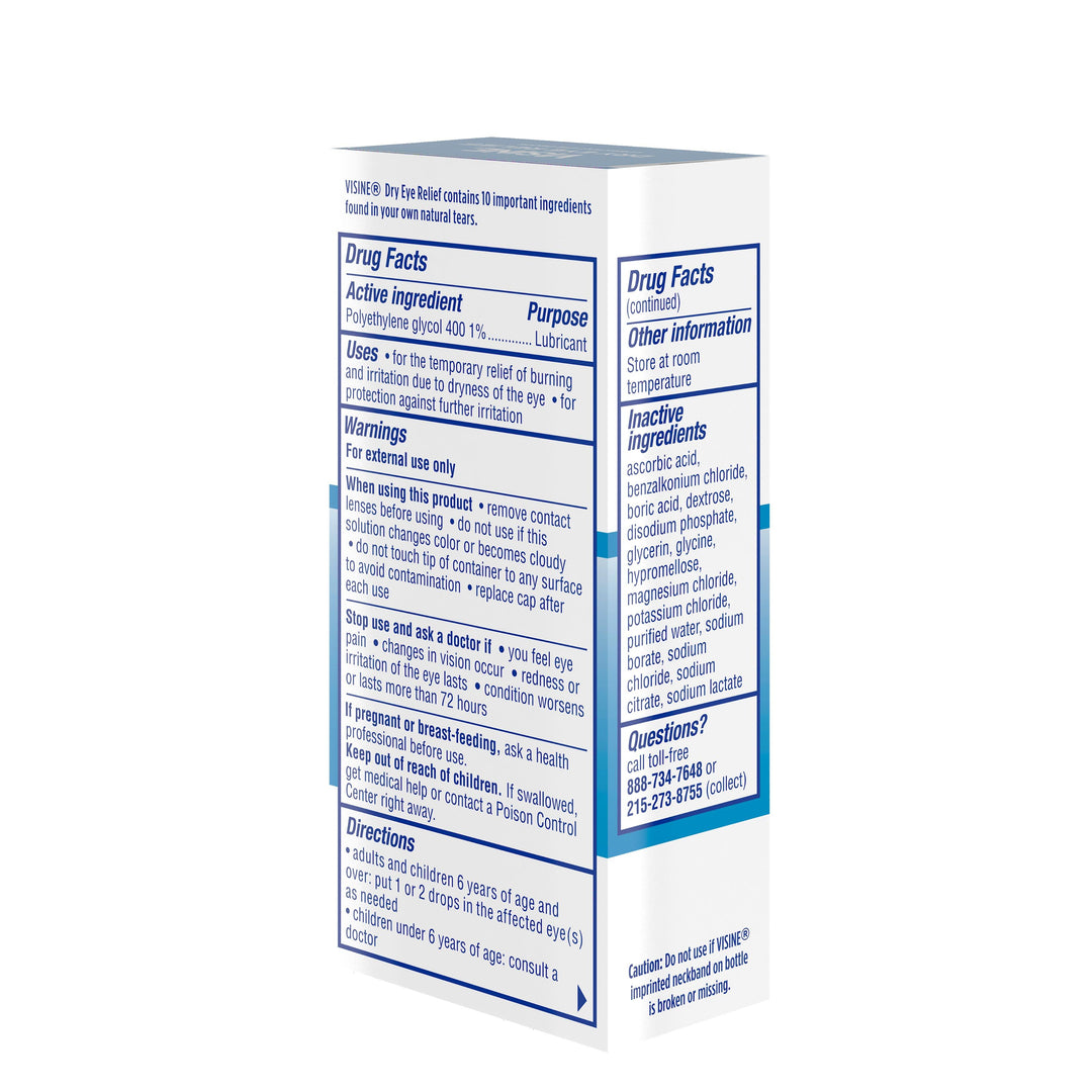 Visine Dry Eye Relief-0.5 fl oz.s-3/Box-12/Case