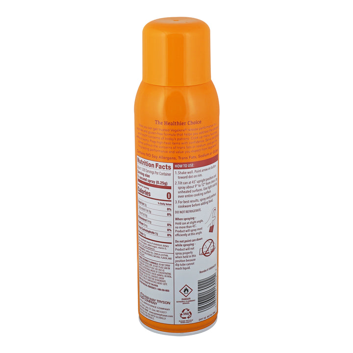 Vegalene Allergen Free Food Release Spray Aerosol-16.5 oz.-6/Case